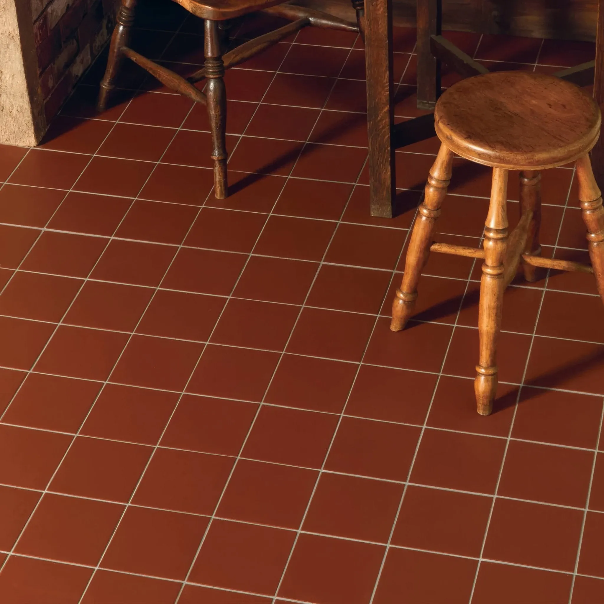 Red Flat Quarry Tile 148x148x9mm
