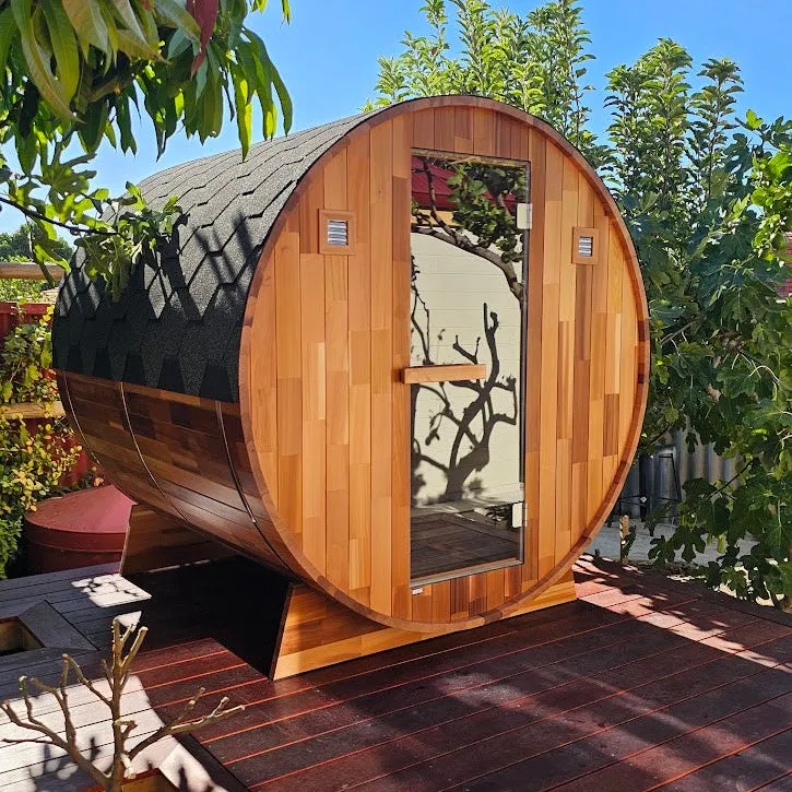 Rejuvenex - Outdoor Cedar Barrel Sauna