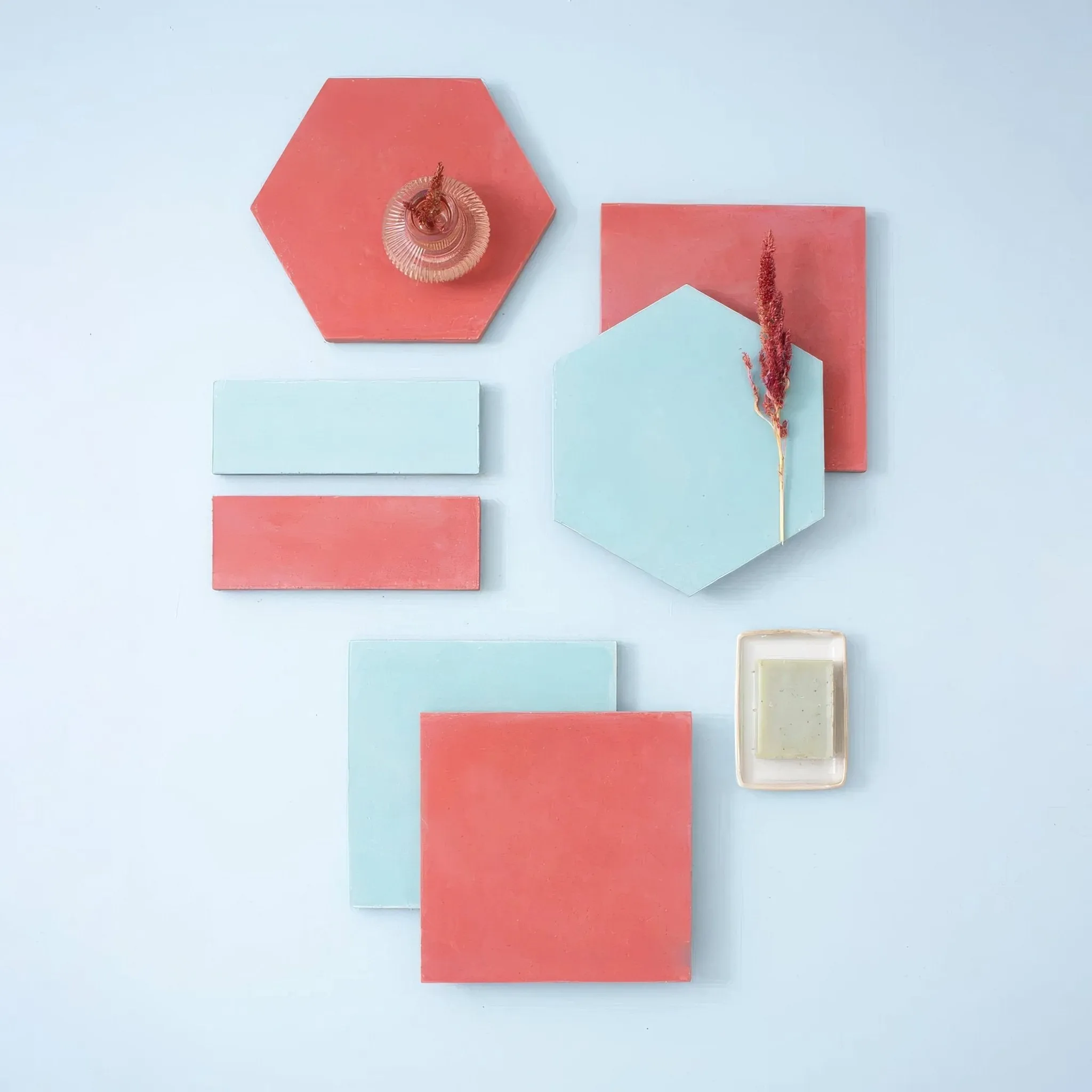 Rhubarb Hexagonal Tile