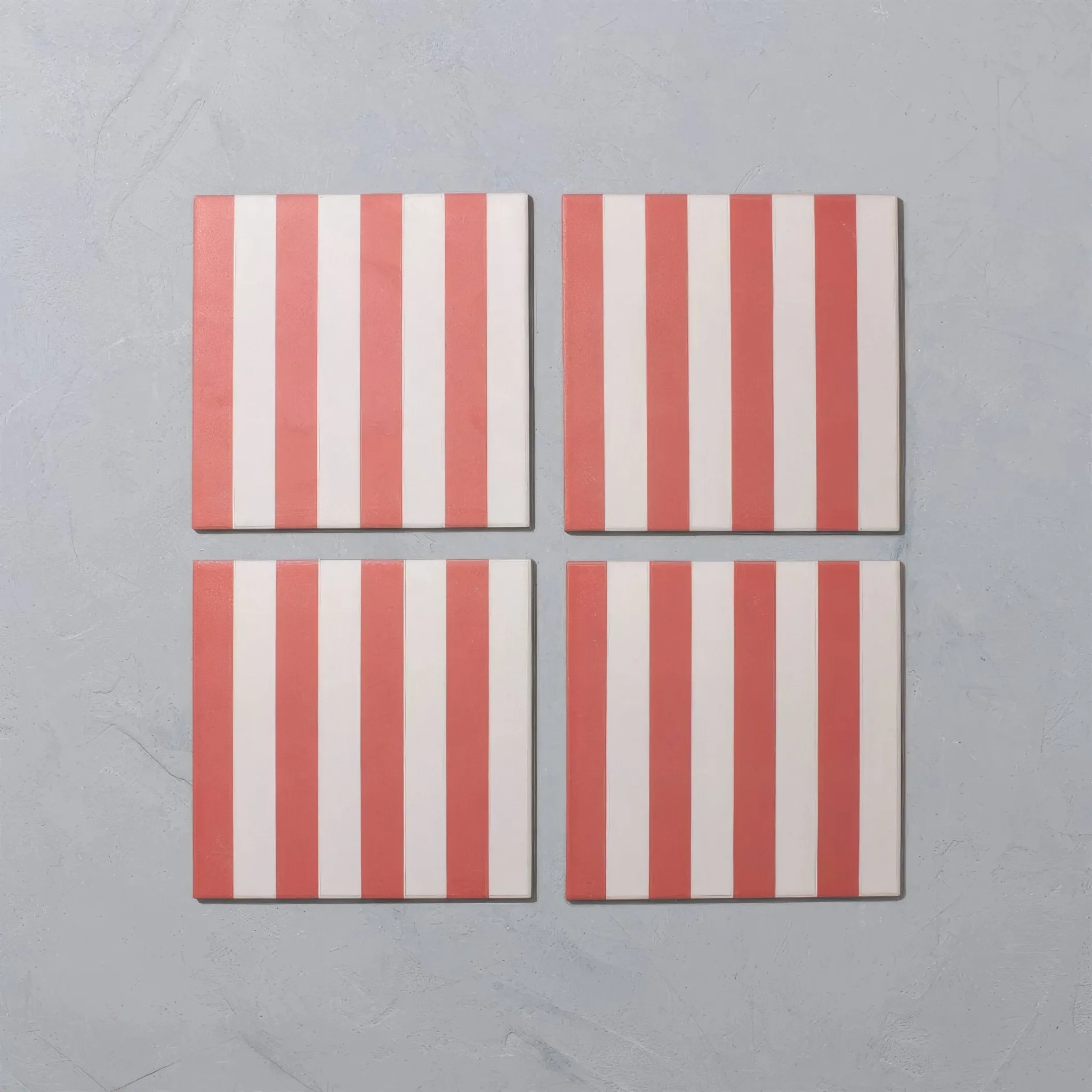 Rhubarb Midi Stripe Porcelain Tile