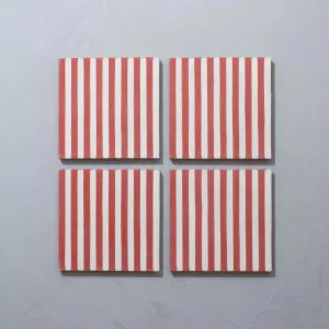 Rhubarb Skinny Stripe Tile
