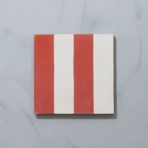 Rhubarb Wide Stripe Tile