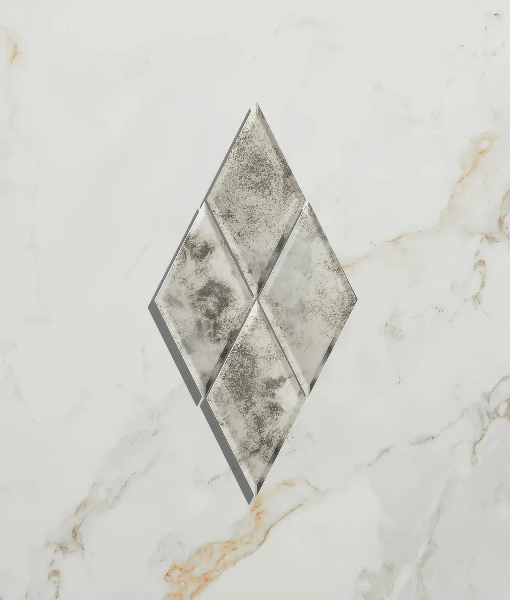Rococo Mirror Diamond Glass Mercury