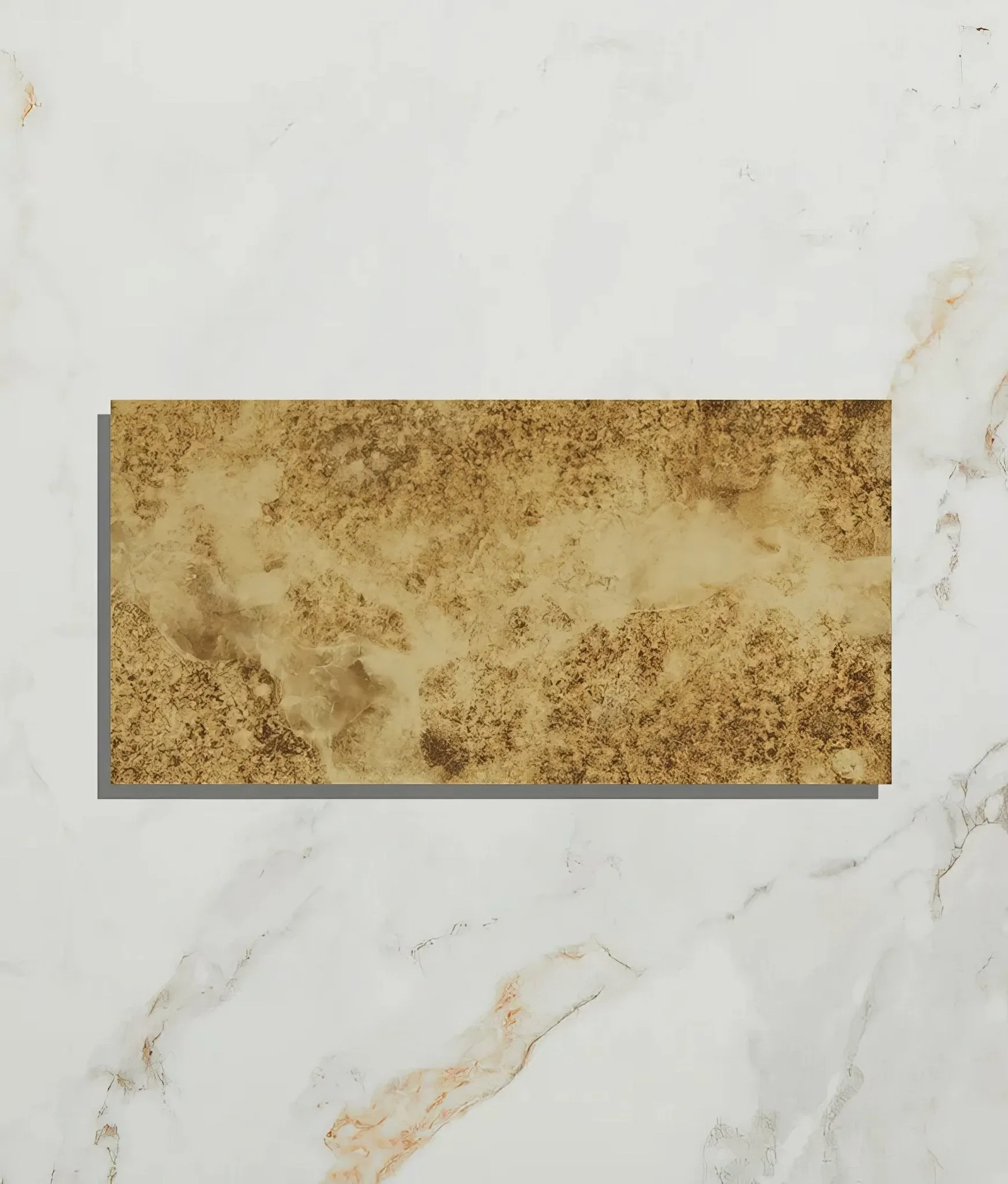 Rococo Mirror Glass Brass