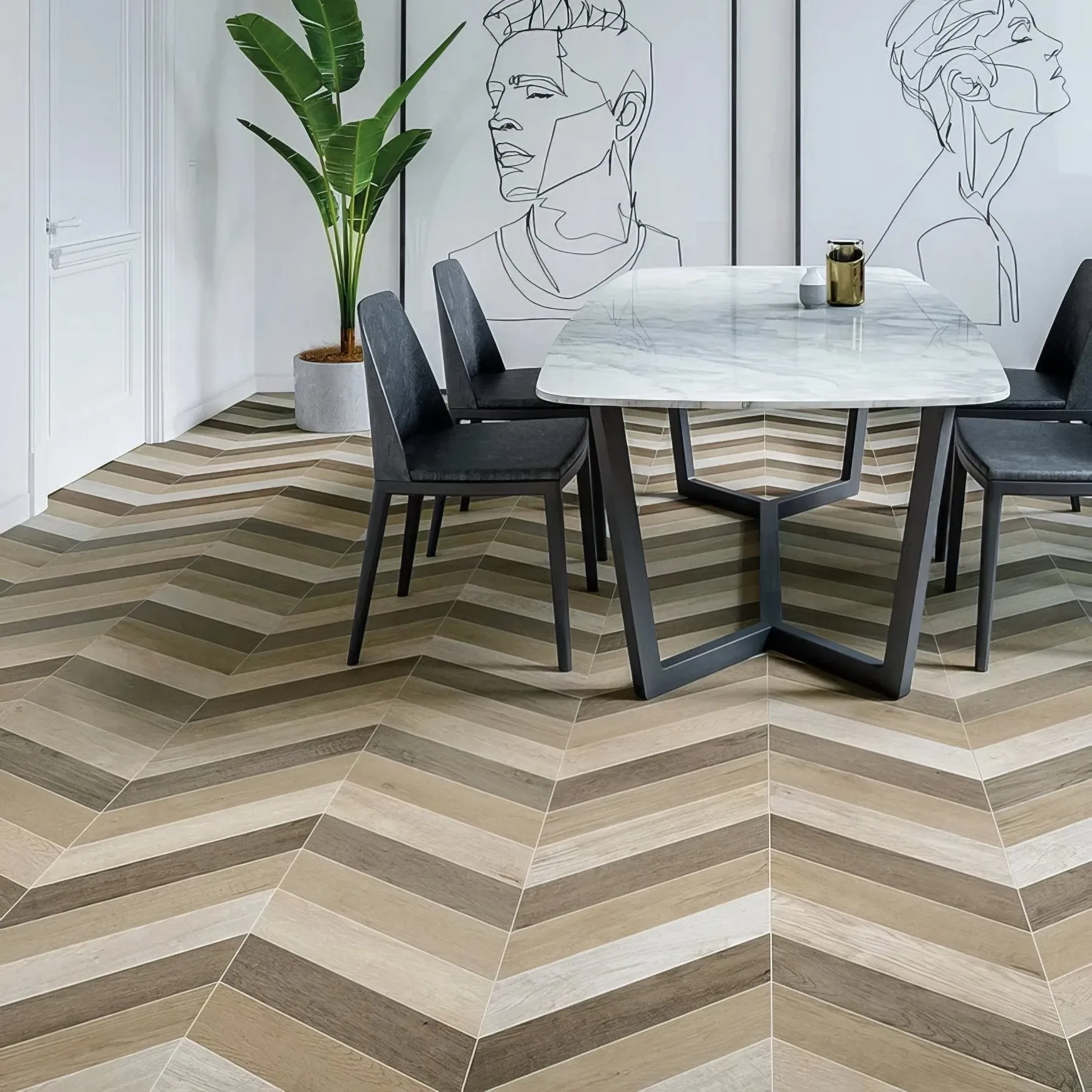 Rotterdam Porcelain Mid Wood
