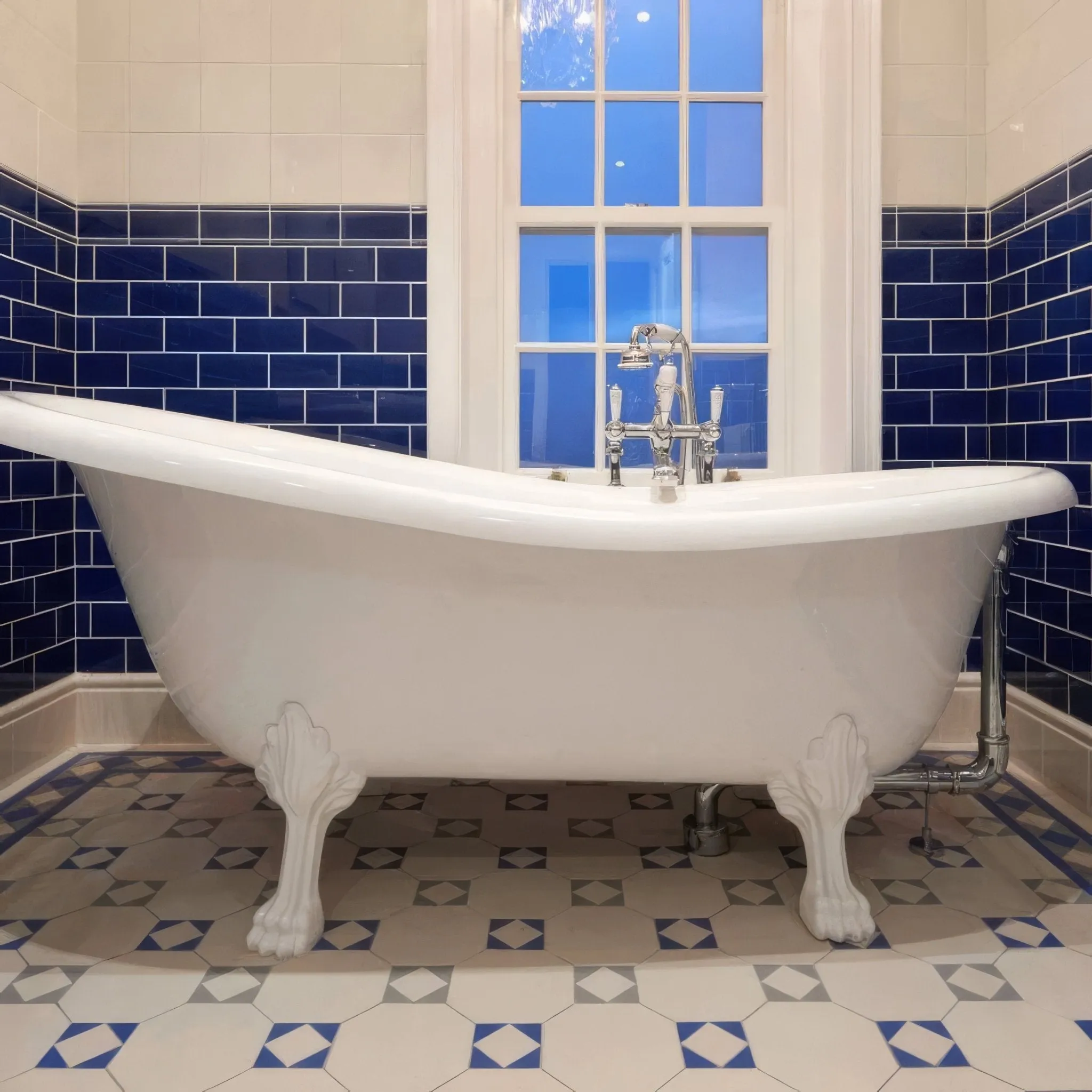 Royal Blue Half Tile
