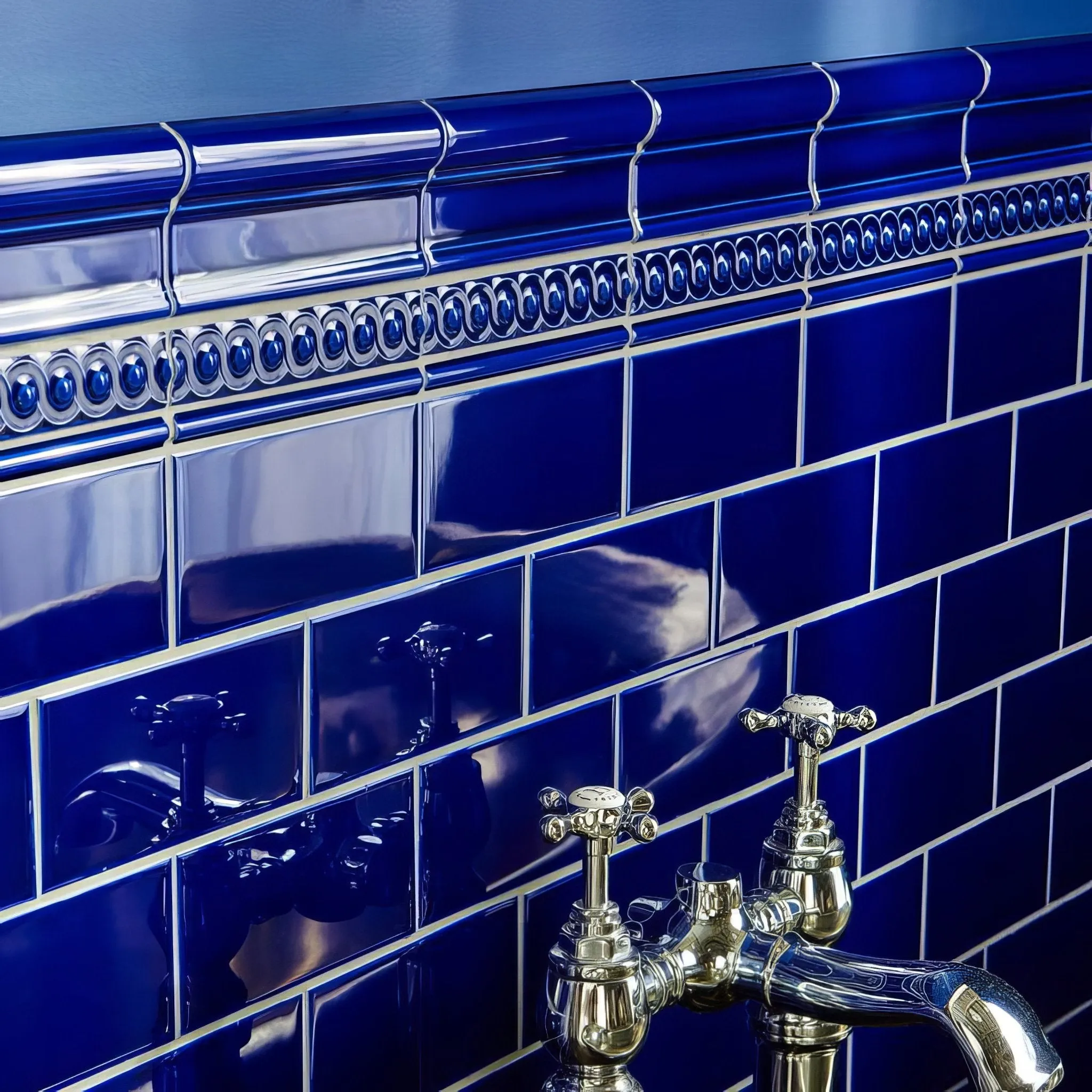Royal Blue Half Tile