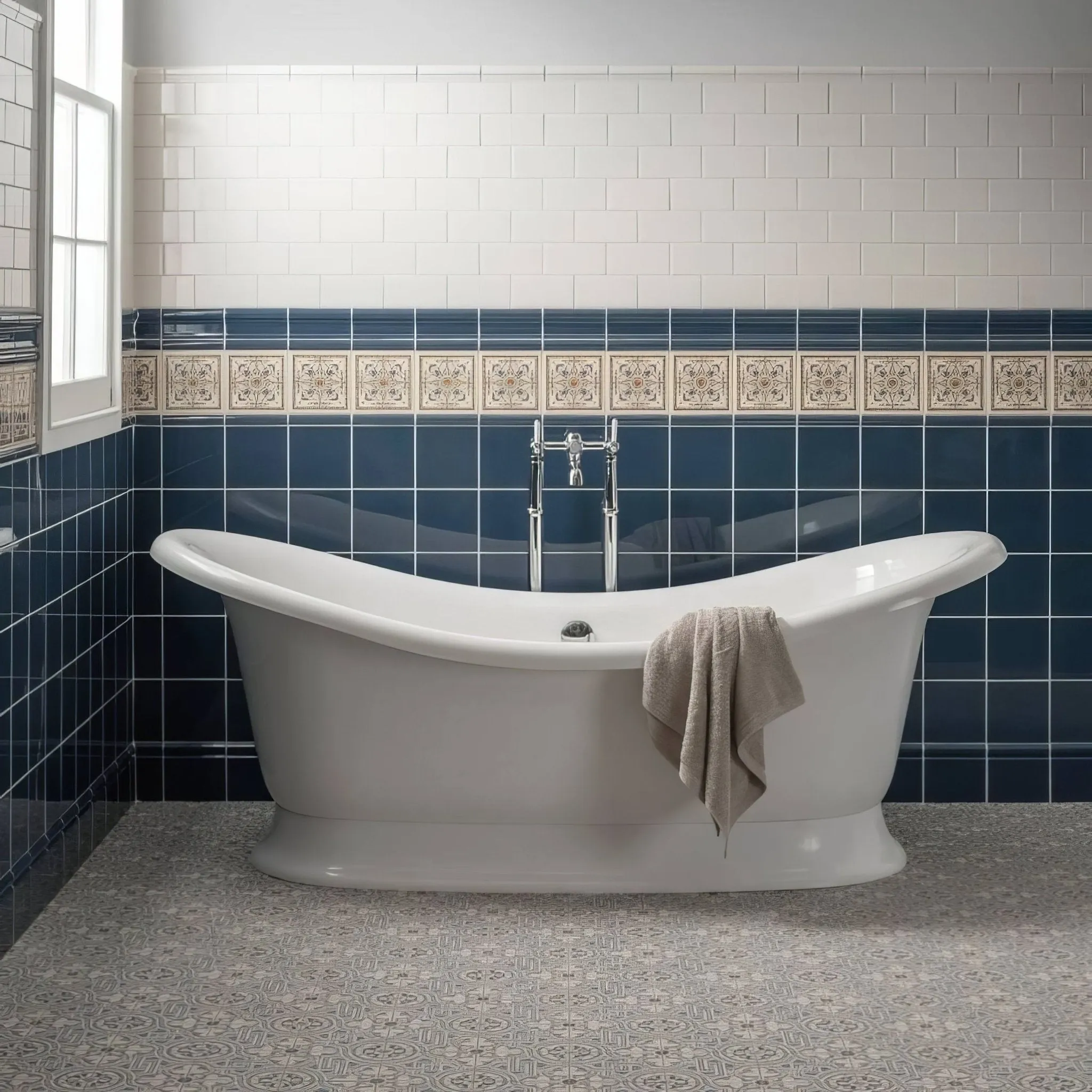 Salisbury Blue on Dover White