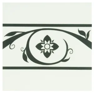 Saxon Border Black on White