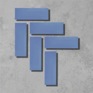 Sea Blue Herringbone Tile