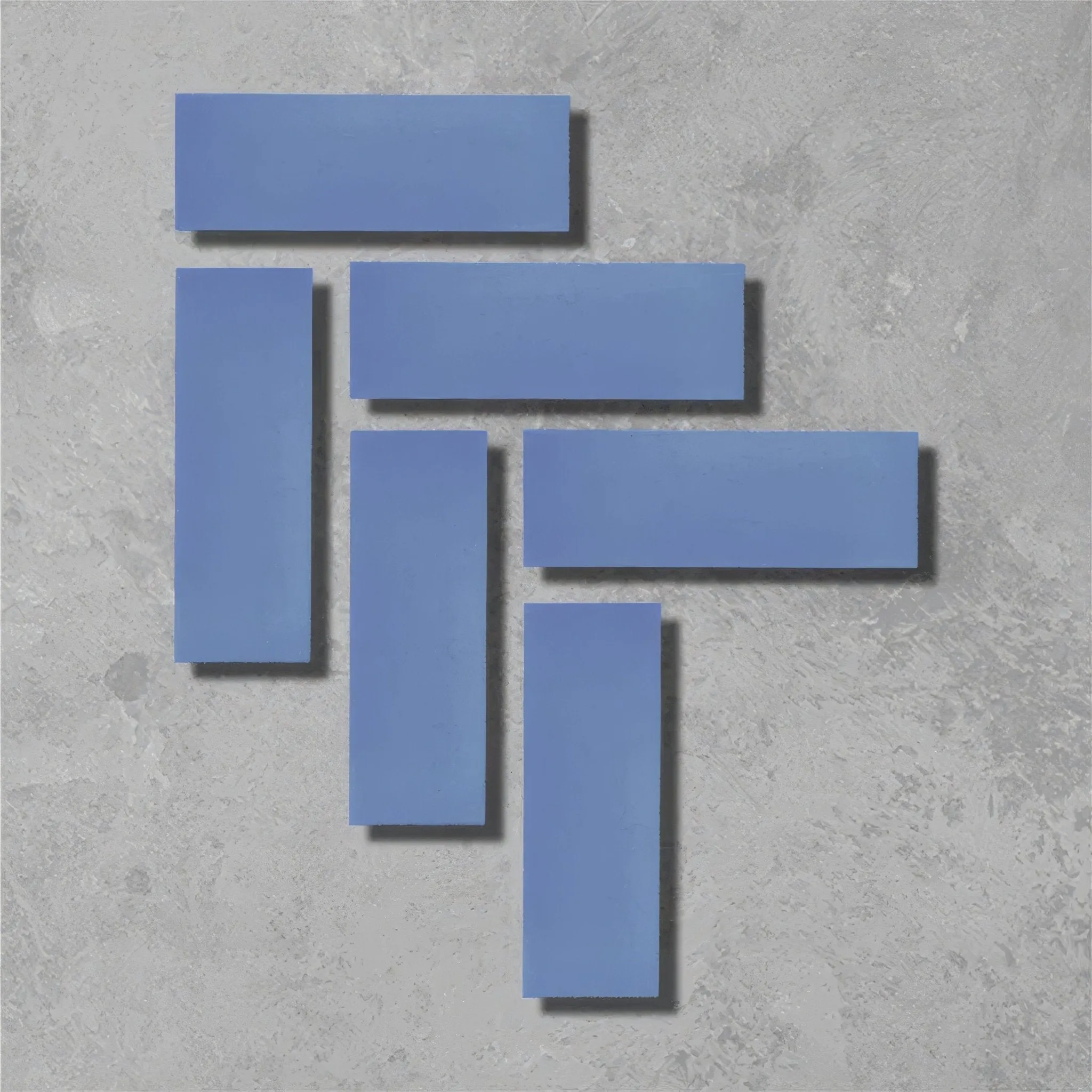 Sea Blue Herringbone Tile