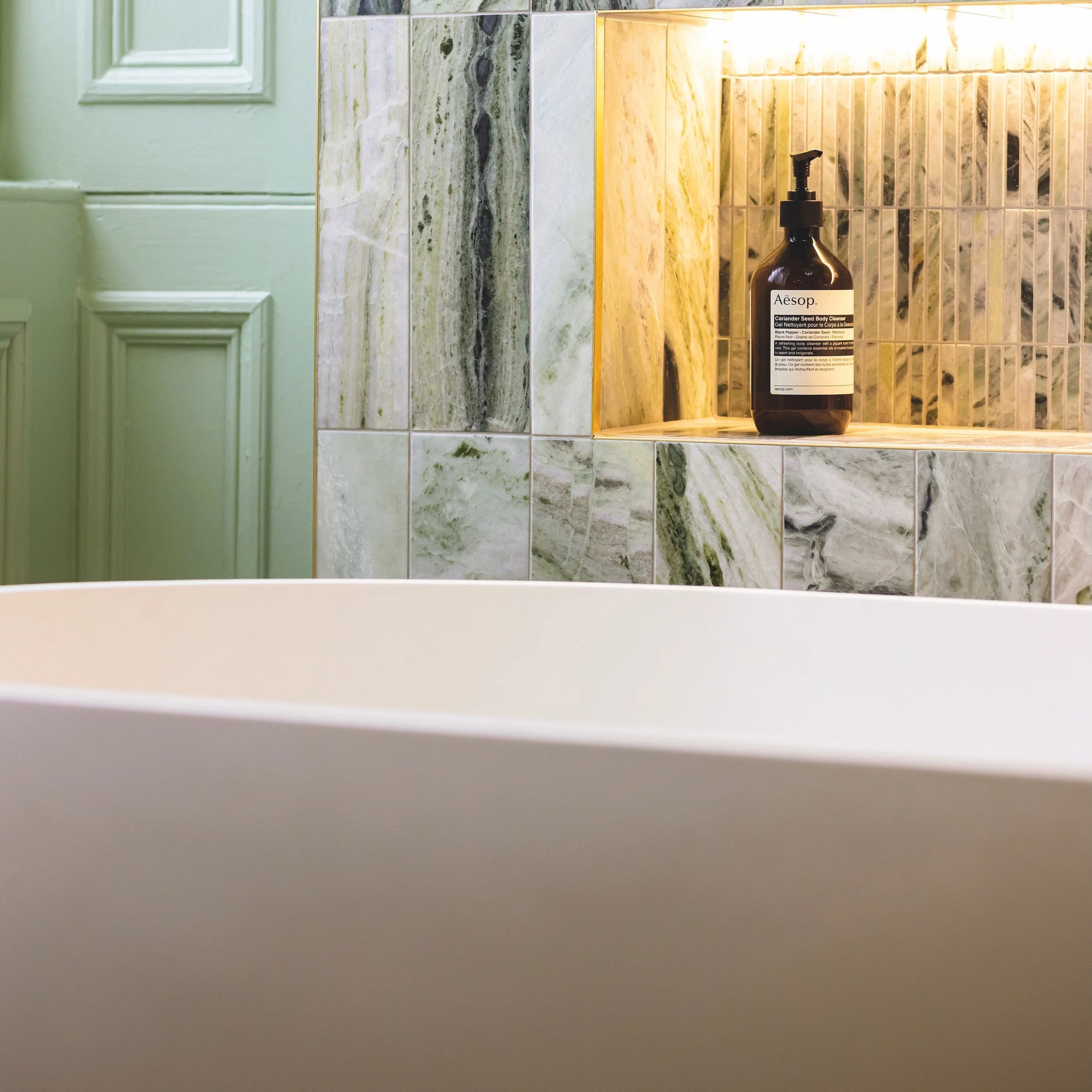 Seaspray Green Marble 10 x 30cm