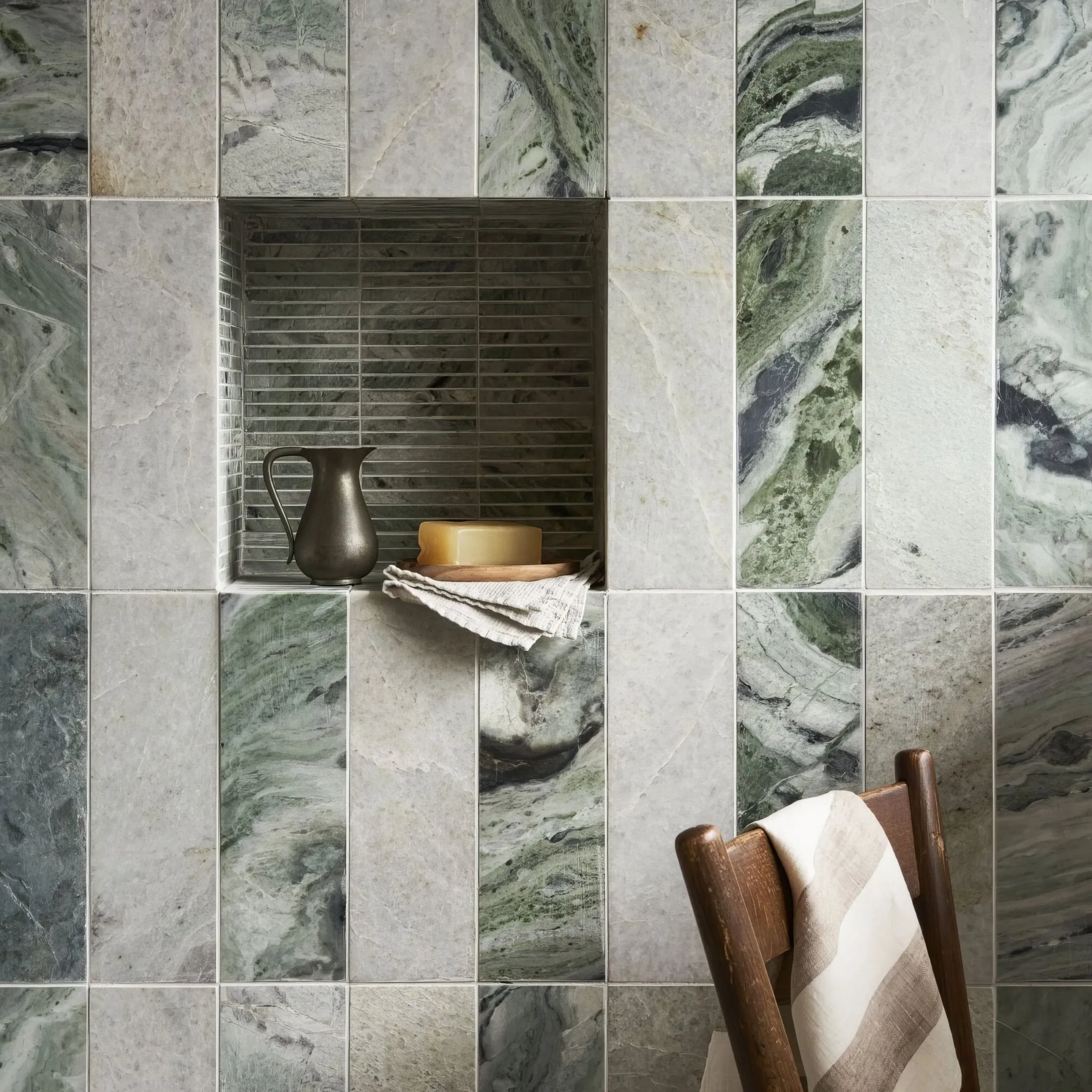 Seaspray Green Stacked Mosaic