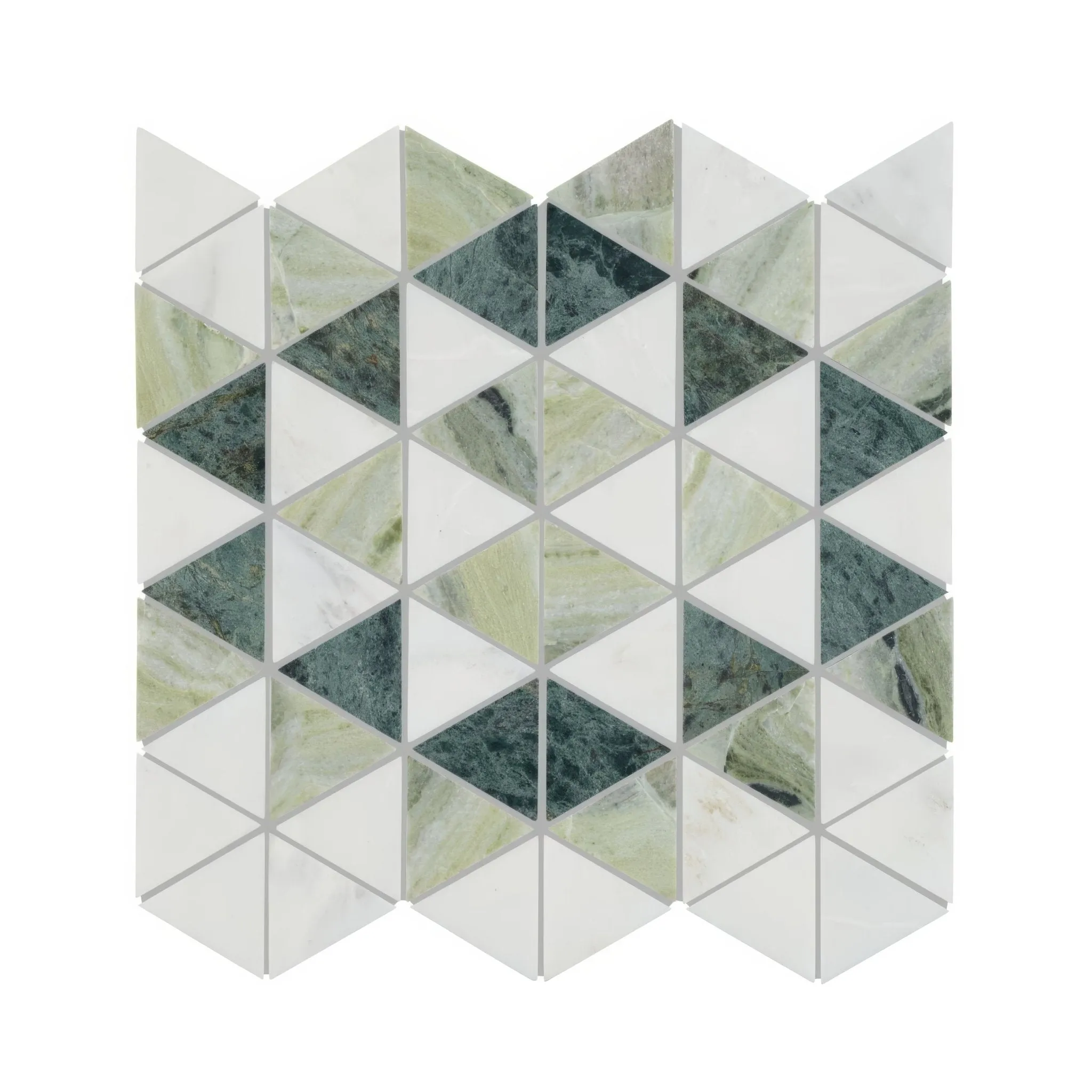 Seaspray Green Triangles Mosaic