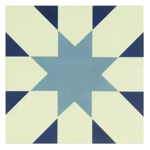 Seville Light Blue and Dark Blue on Dover White