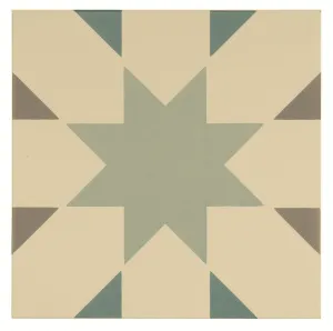 Seville Light Grey, Light Jade and Dark Jade on White
