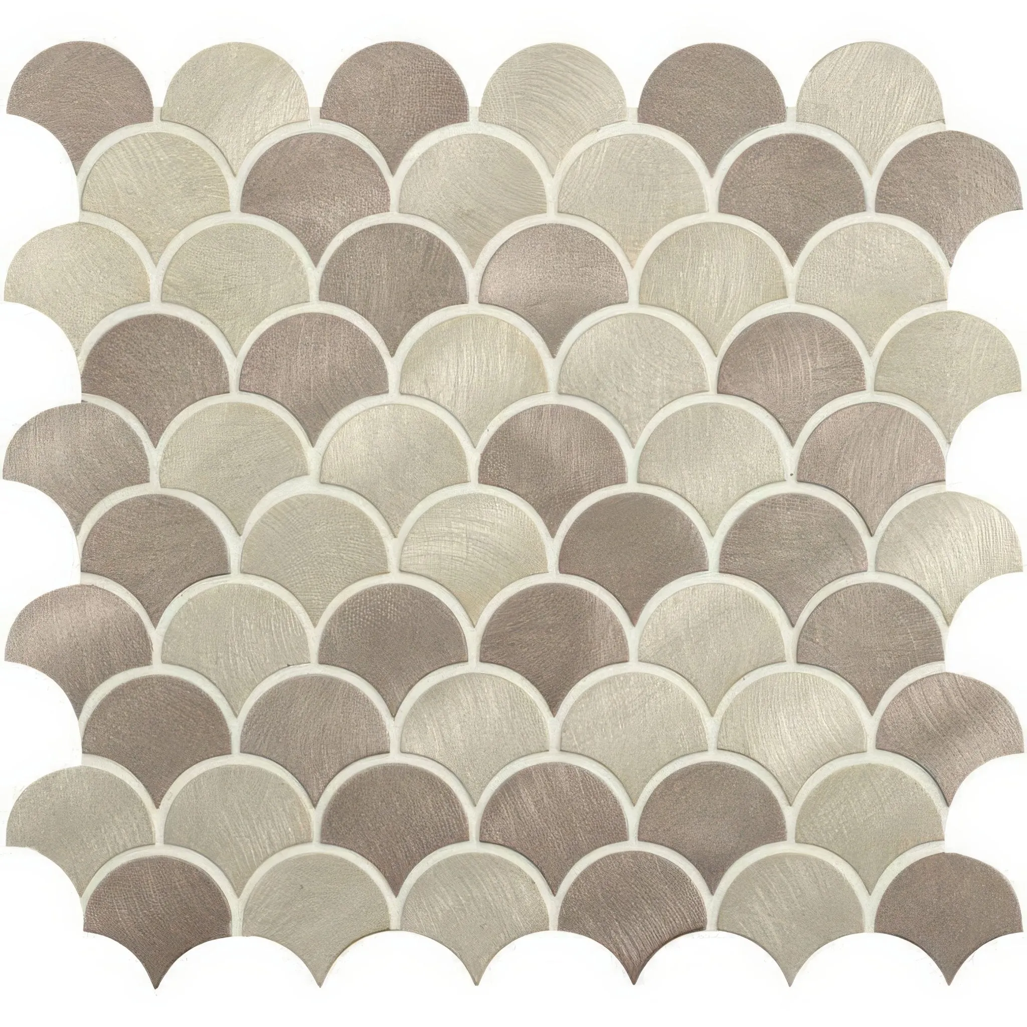 Skoll Beige Mix Scale Aluminium Mosaic