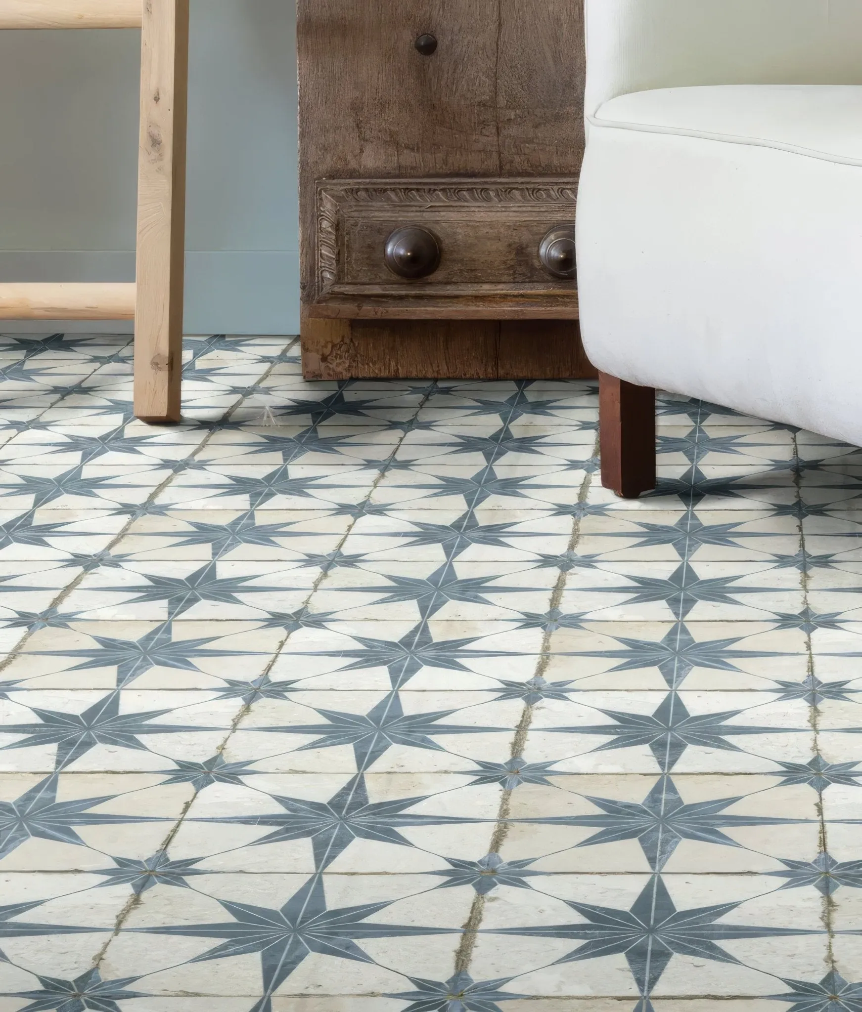 Spitalfields Ceramic Retro Star Blue