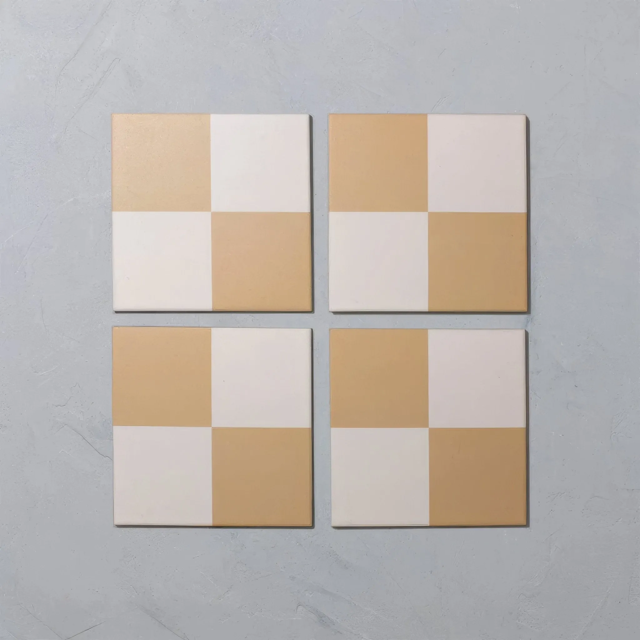 Sweet Yellow Chequerboard Porcelain Tile