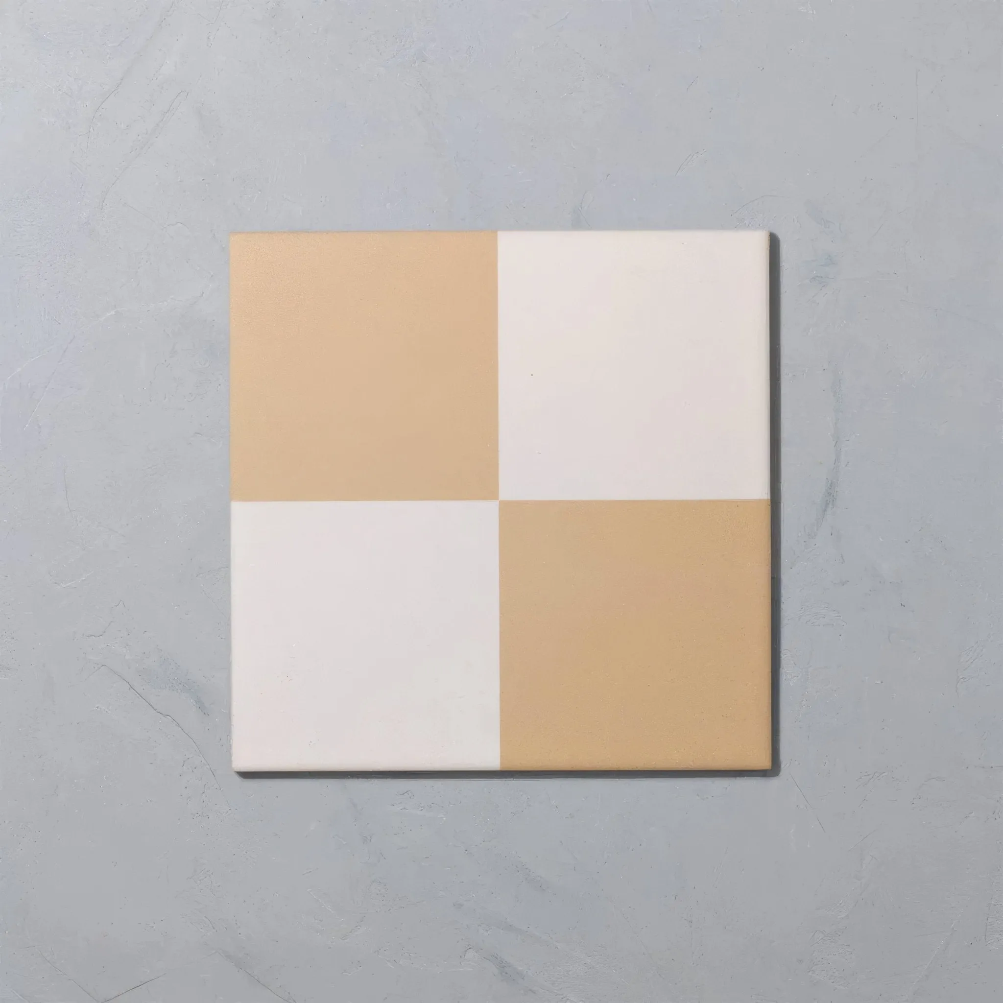 Sweet Yellow Chequerboard Porcelain Tile