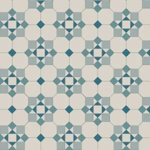 Tenby Dover White, Pugin Blue, Grey & Blue