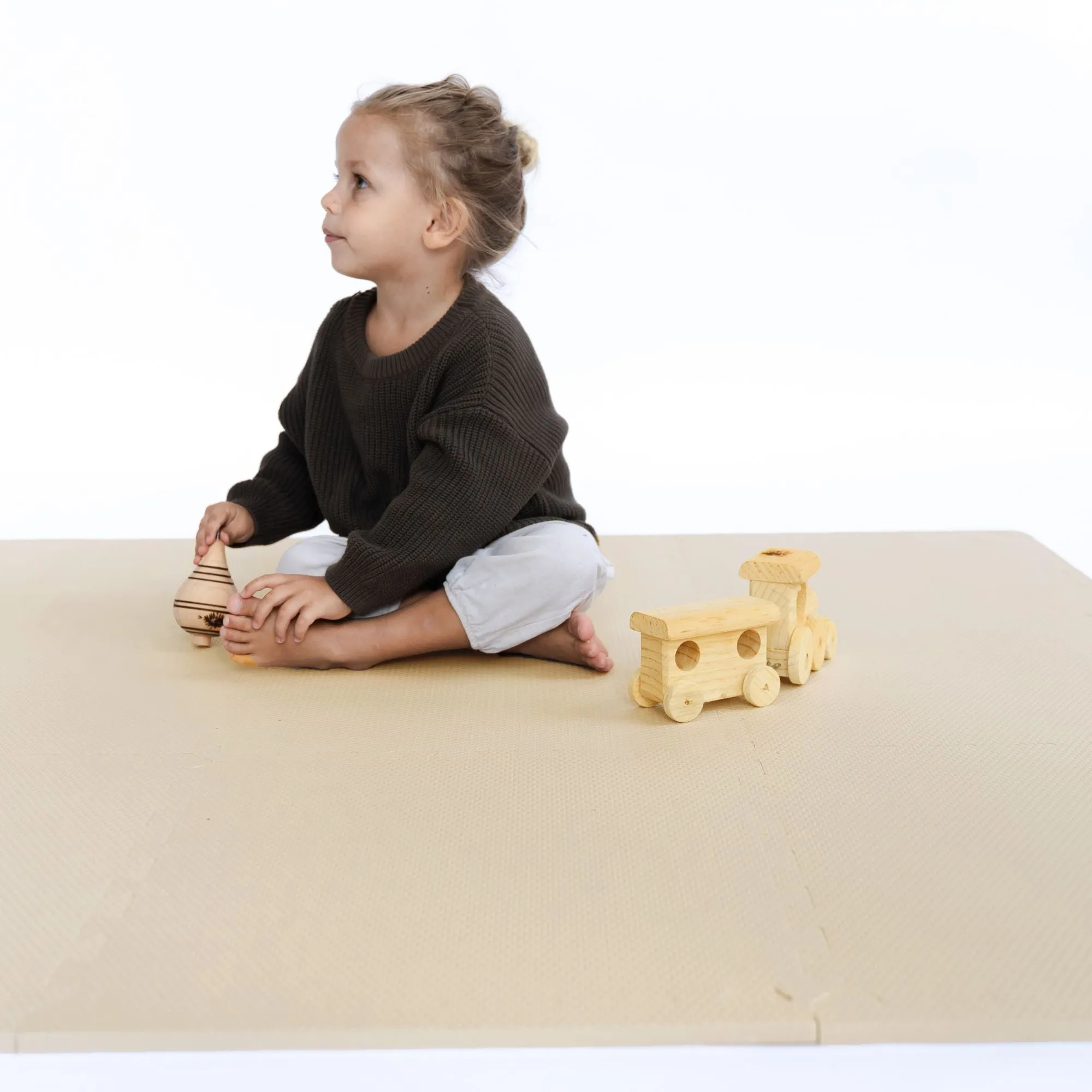 Toddlekind Classic Puzzle Playmat Clay 131x131cm - 9 Tiles & 12 Edging Borders