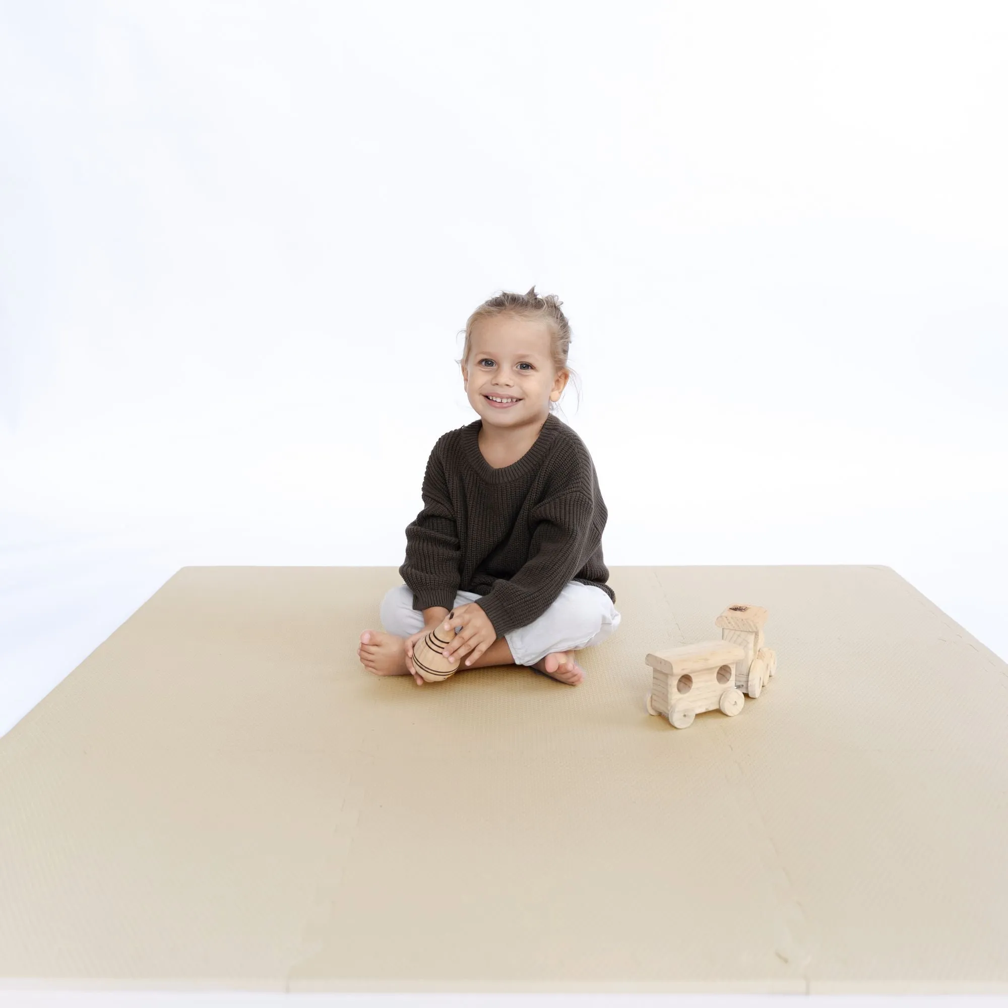 Toddlekind Classic Puzzle Playmat Clay 131x131cm - 9 Tiles & 12 Edging Borders