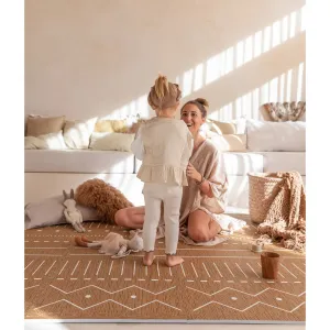 Toddlekind Prettier Puzzle Playmat Berber Camel 120x180cm - 6 Tiles & 12 Edging Borders