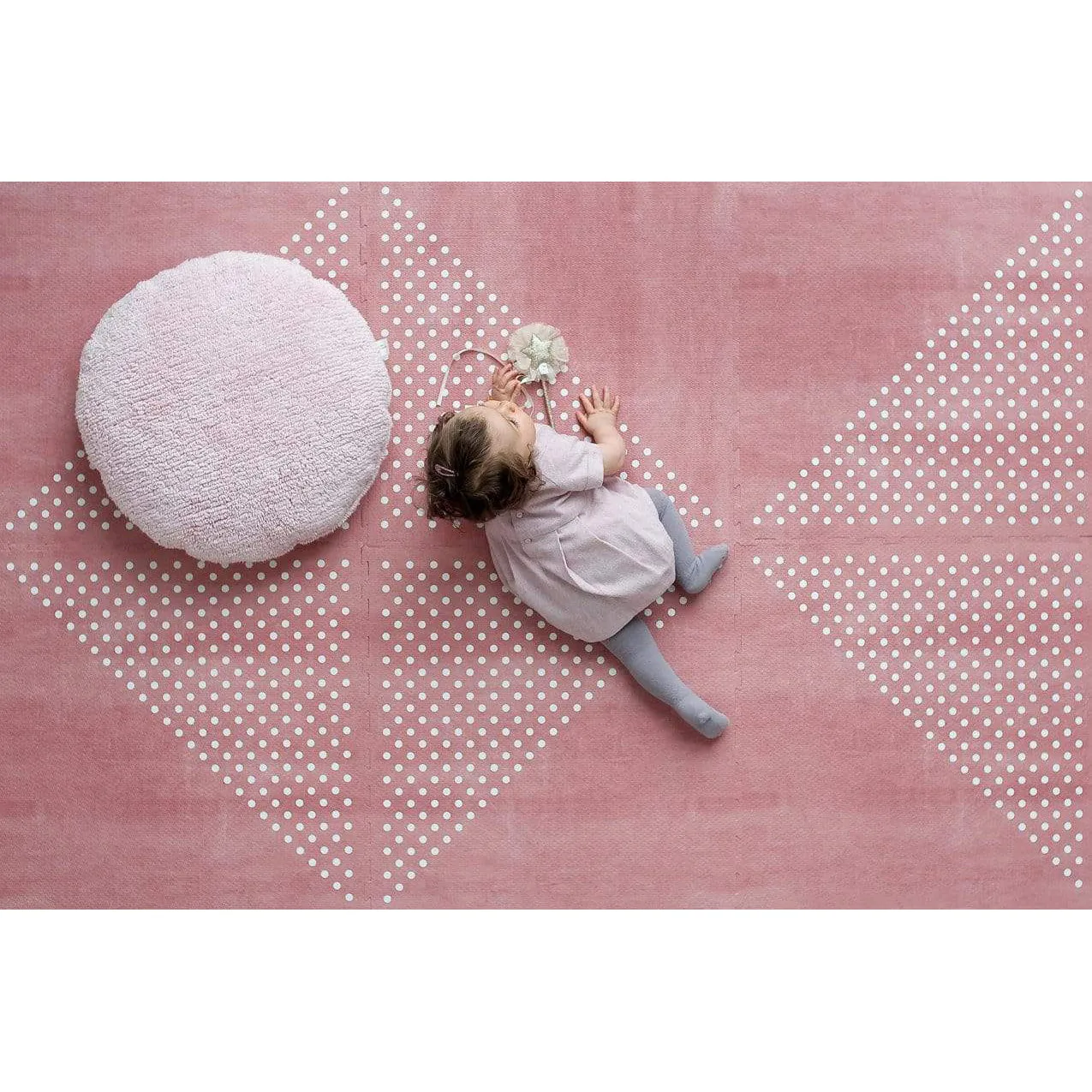 Toddlekind Prettier Puzzle Playmat Earth Ash Rose 120x180cm - 6 Tiles & 12 Edging Borders