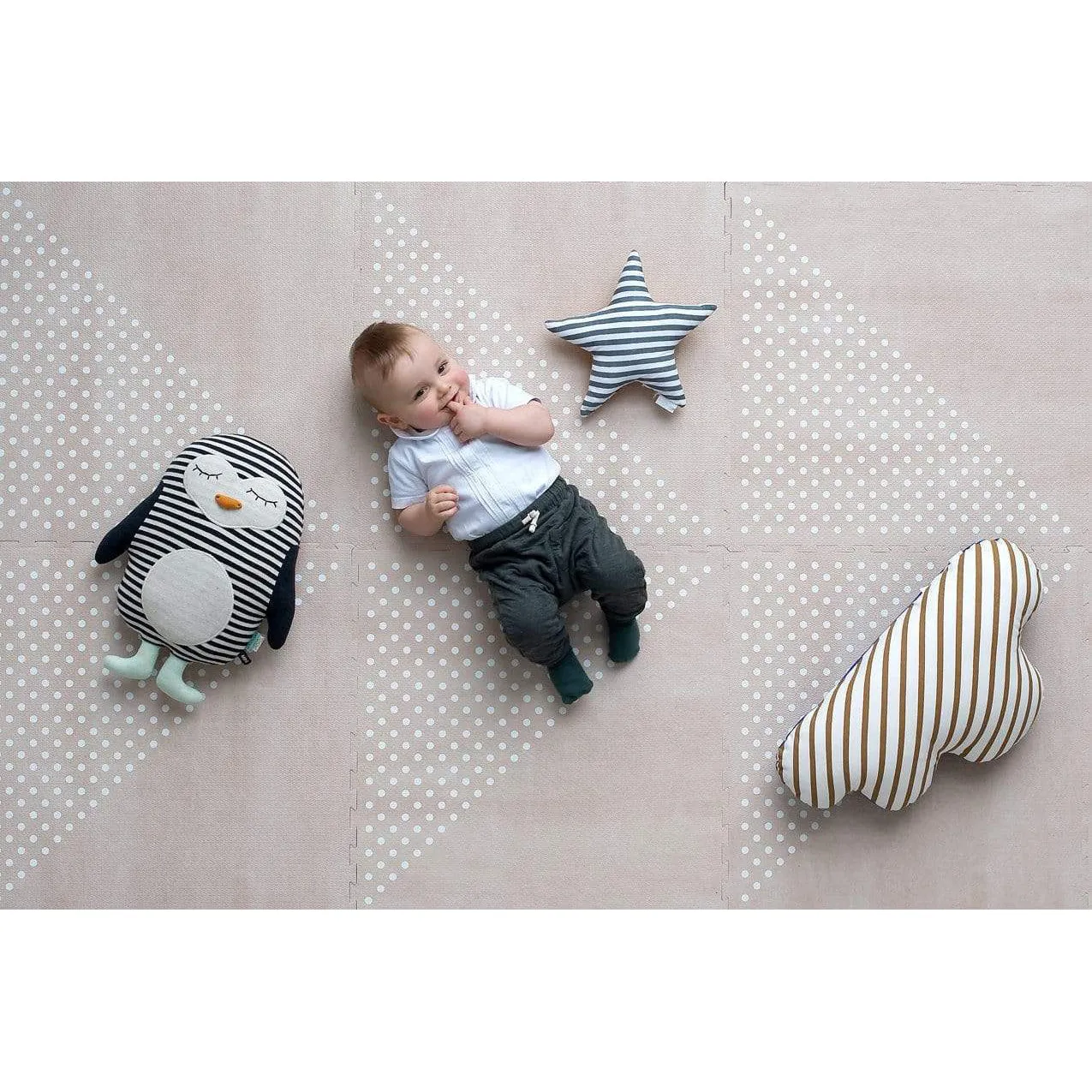 Toddlekind Prettier Puzzle Playmat Earth Clay 120x180cm - 6 Tiles & 12 Edging Borders