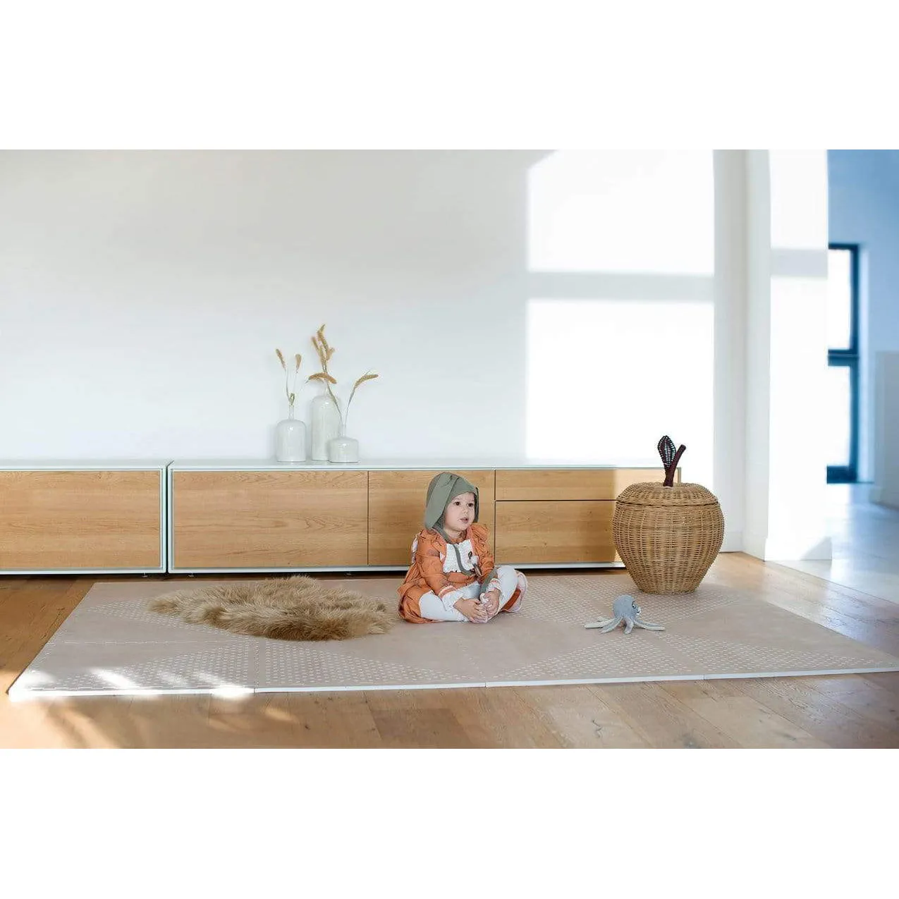 Toddlekind Prettier Puzzle Playmat Earth Clay 120x180cm - 6 Tiles & 12 Edging Borders