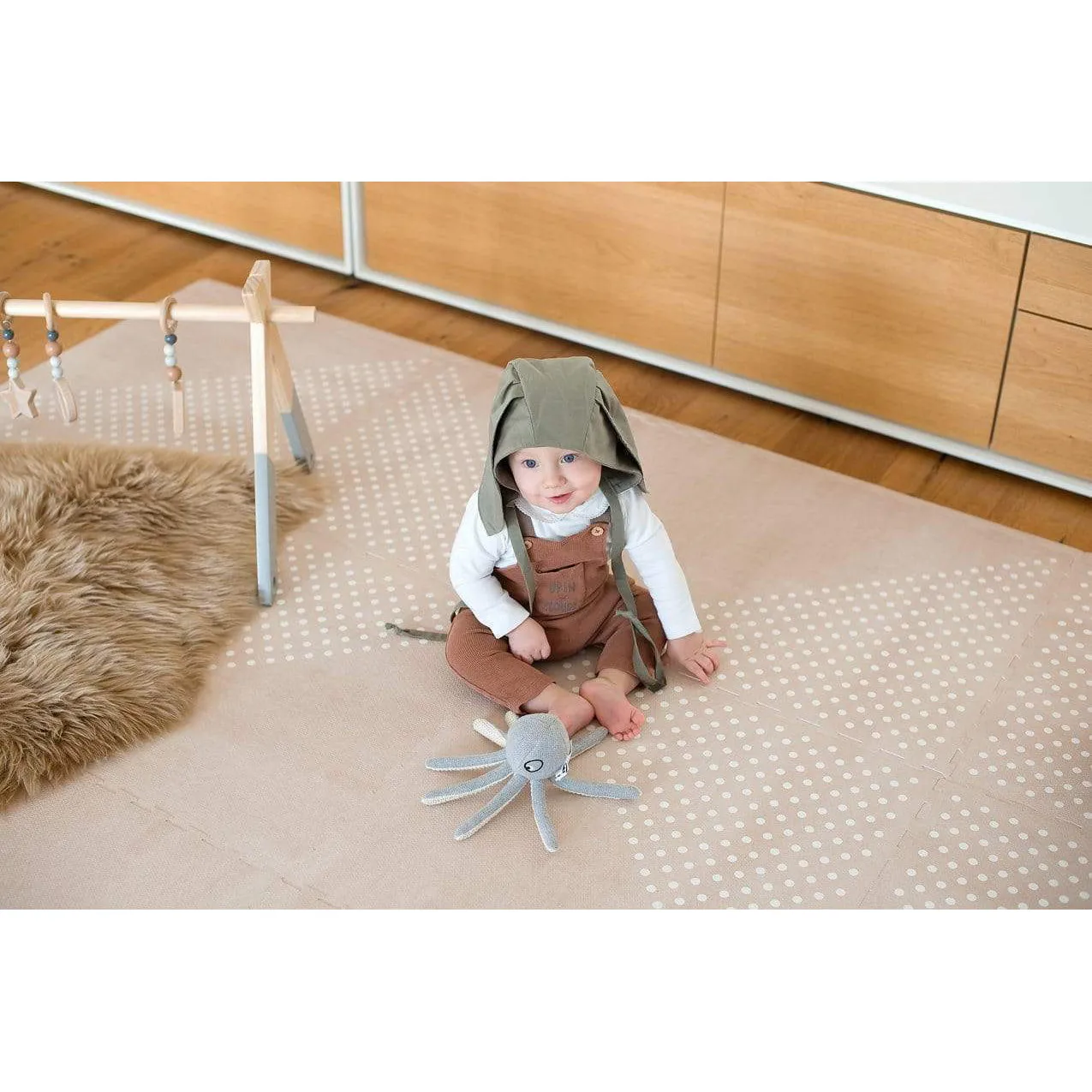 Toddlekind Prettier Puzzle Playmat Earth Clay 120x180cm - 6 Tiles & 12 Edging Borders