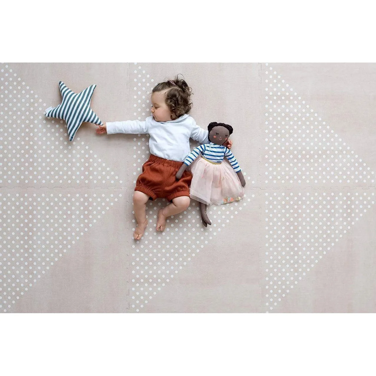 Toddlekind Prettier Puzzle Playmat Earth Clay 120x180cm - 6 Tiles & 12 Edging Borders