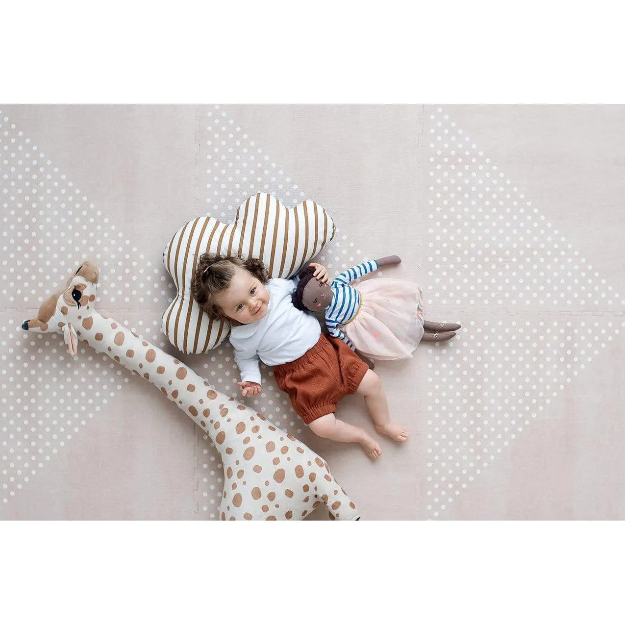 Toddlekind Prettier Puzzle Playmat Earth Clay 120x180cm - 6 Tiles & 12 Edging Borders