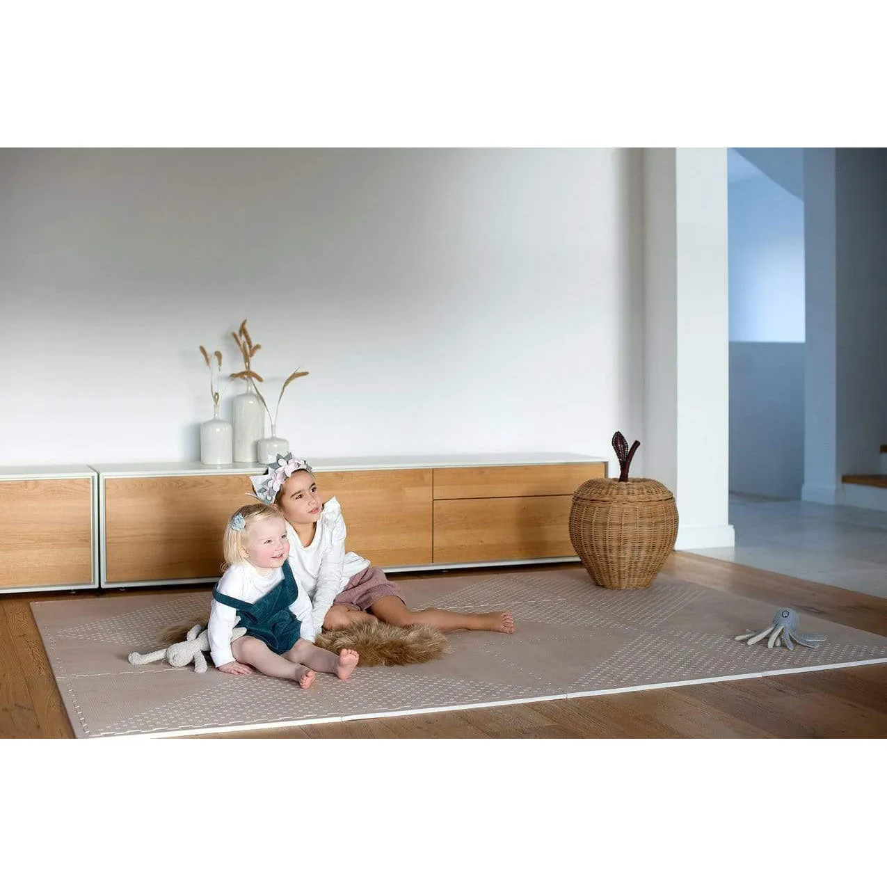 Toddlekind Prettier Puzzle Playmat Earth Clay 120x180cm - 6 Tiles & 12 Edging Borders