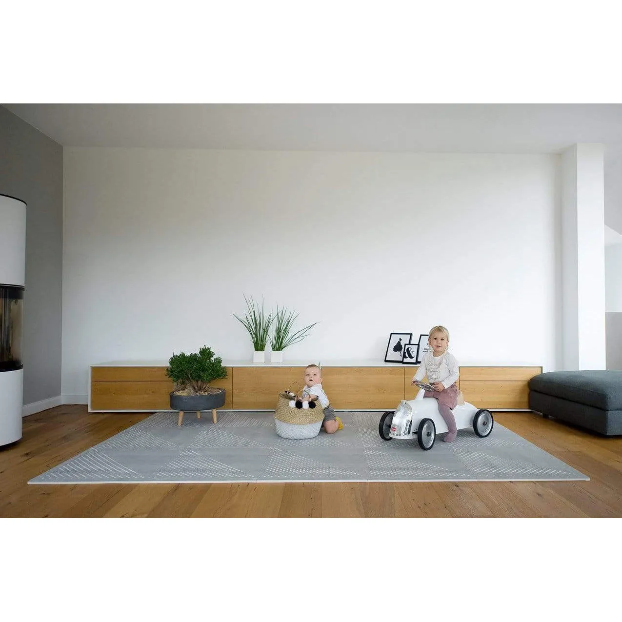 Toddlekind Prettier Puzzle Playmat Earth Dove 120x180cm - 6 Tiles & 12 Edging Borders