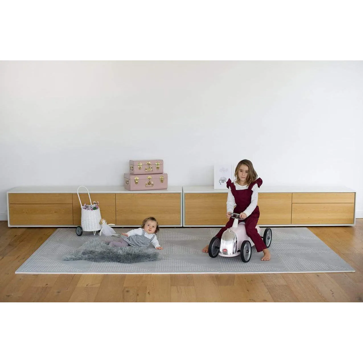 Toddlekind Prettier Puzzle Playmat Earth Dove 120x180cm - 6 Tiles & 12 Edging Borders