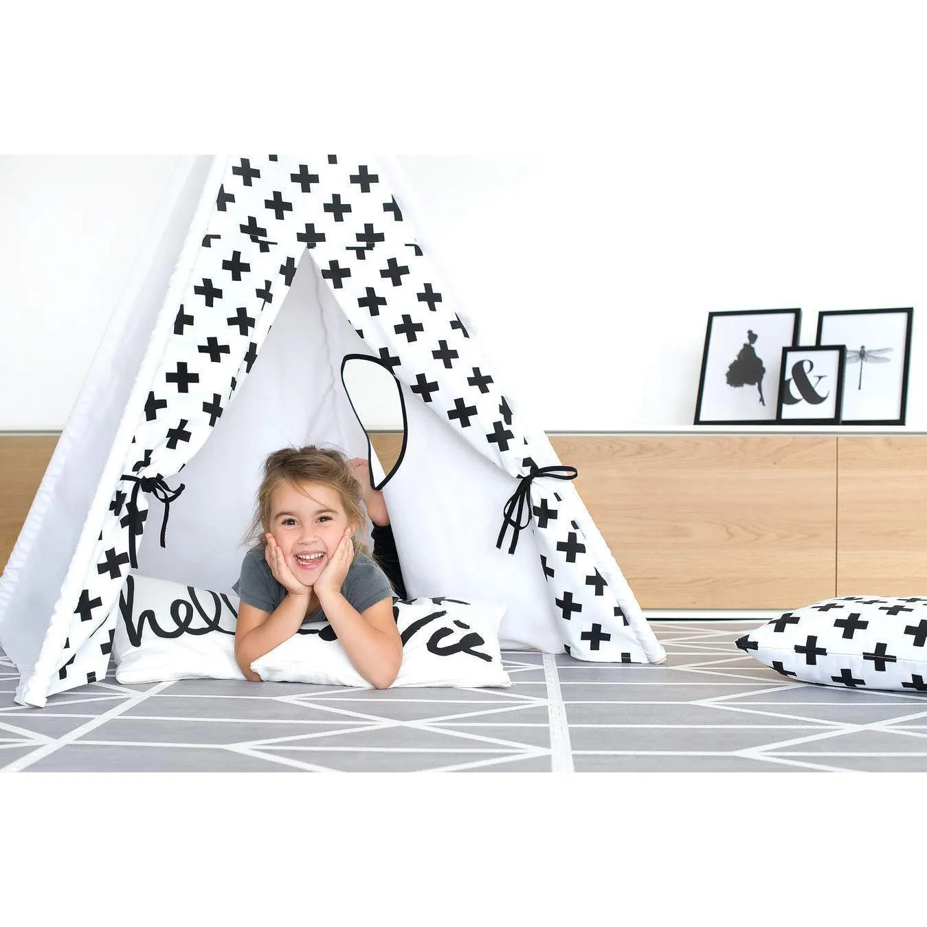 Toddlekind Prettier Puzzle Playmat Nordic Pebble 120x180cm - 6 Tiles & 12 Edging Borders