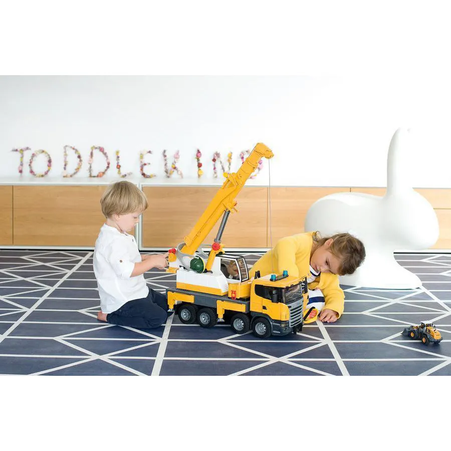 Toddlekind Prettier Puzzle Playmat Nordic Petroleum 120x180cm - 6 Tiles & 12 Edging Borders