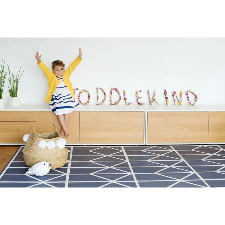 Toddlekind Prettier Puzzle Playmat Nordic Petroleum 120x180cm - 6 Tiles & 12 Edging Borders