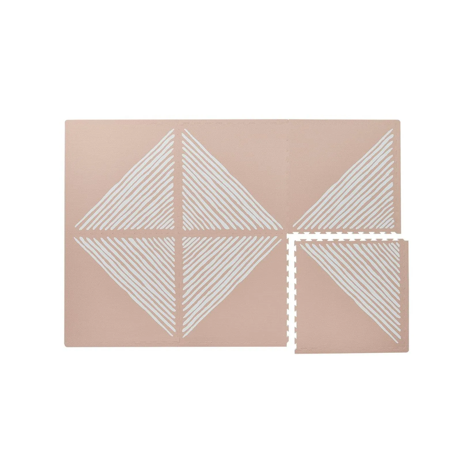 Toddlekind Prettier Puzzle Playmat Sandy Lines Sea Shell 120x180cm - 6 Tiles & 12 Edging Borders