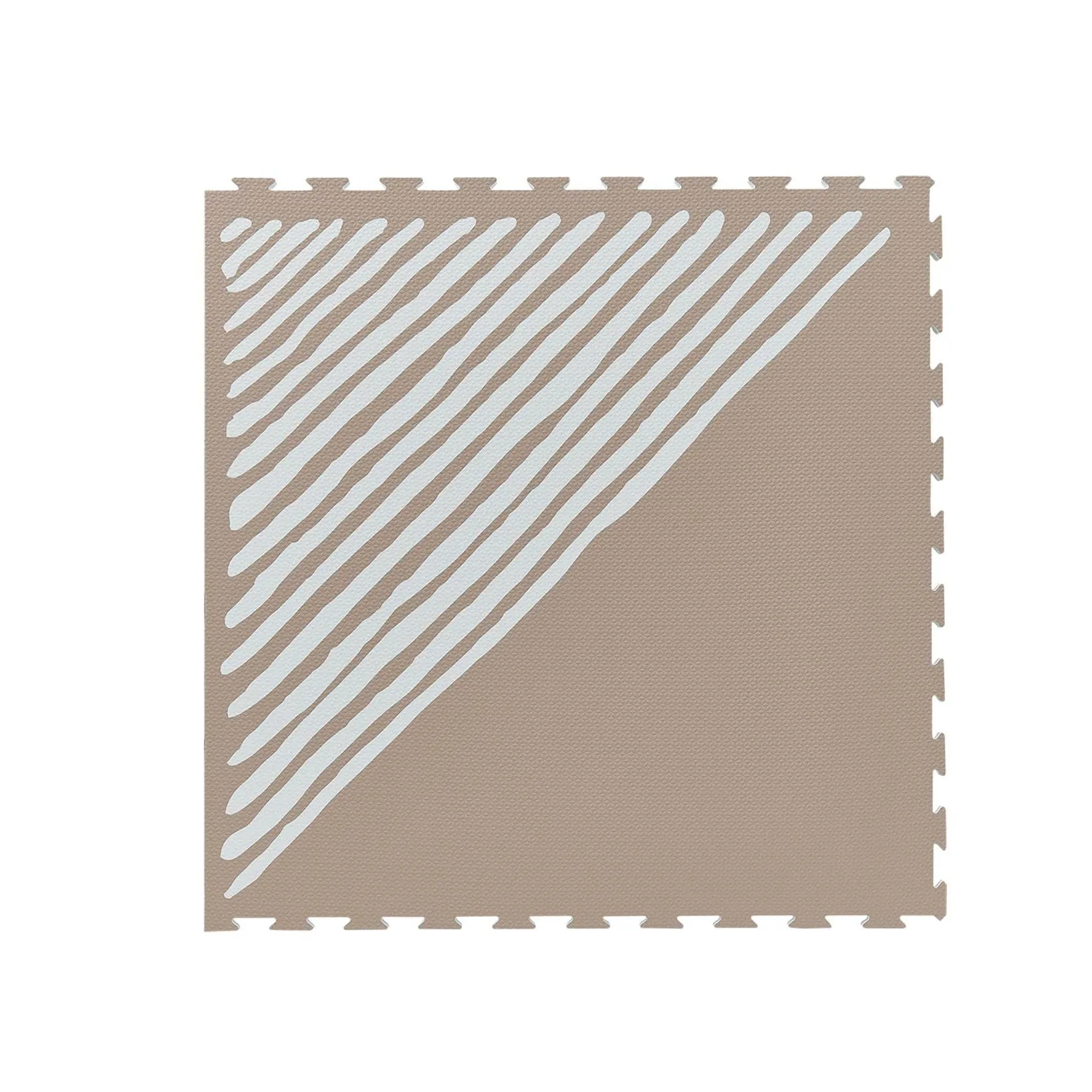 Toddlekind Prettier Puzzle Playmat Sandy Lines Tan 120x180cm - 6 Tiles & 12 Edging Borders