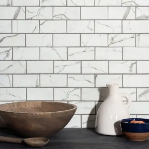 Torcello White Brickbond Recycled Glass