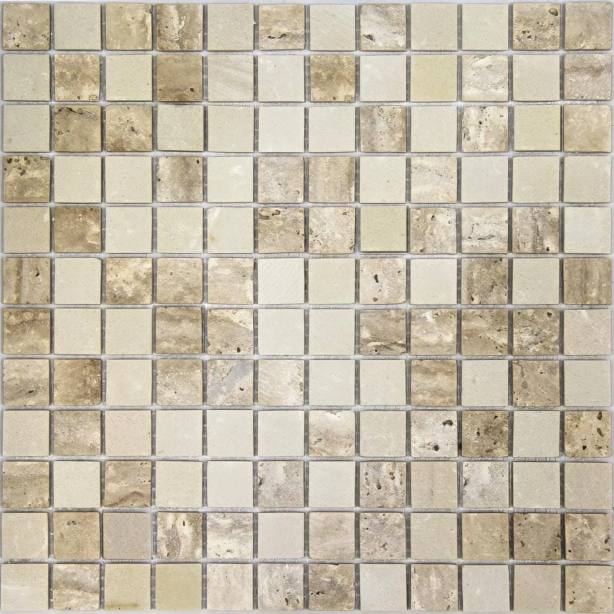 Trip Travertino Bottocino Mosaic