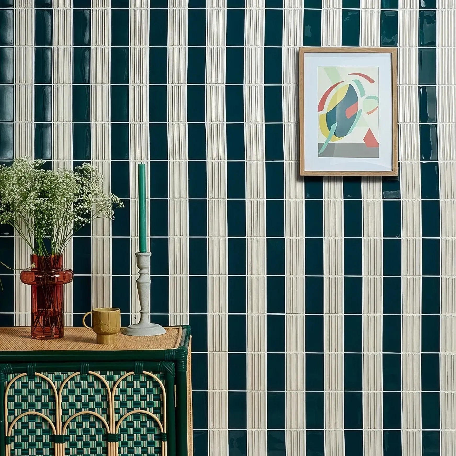 Tunstall Ceramic Brick Peacock Blue