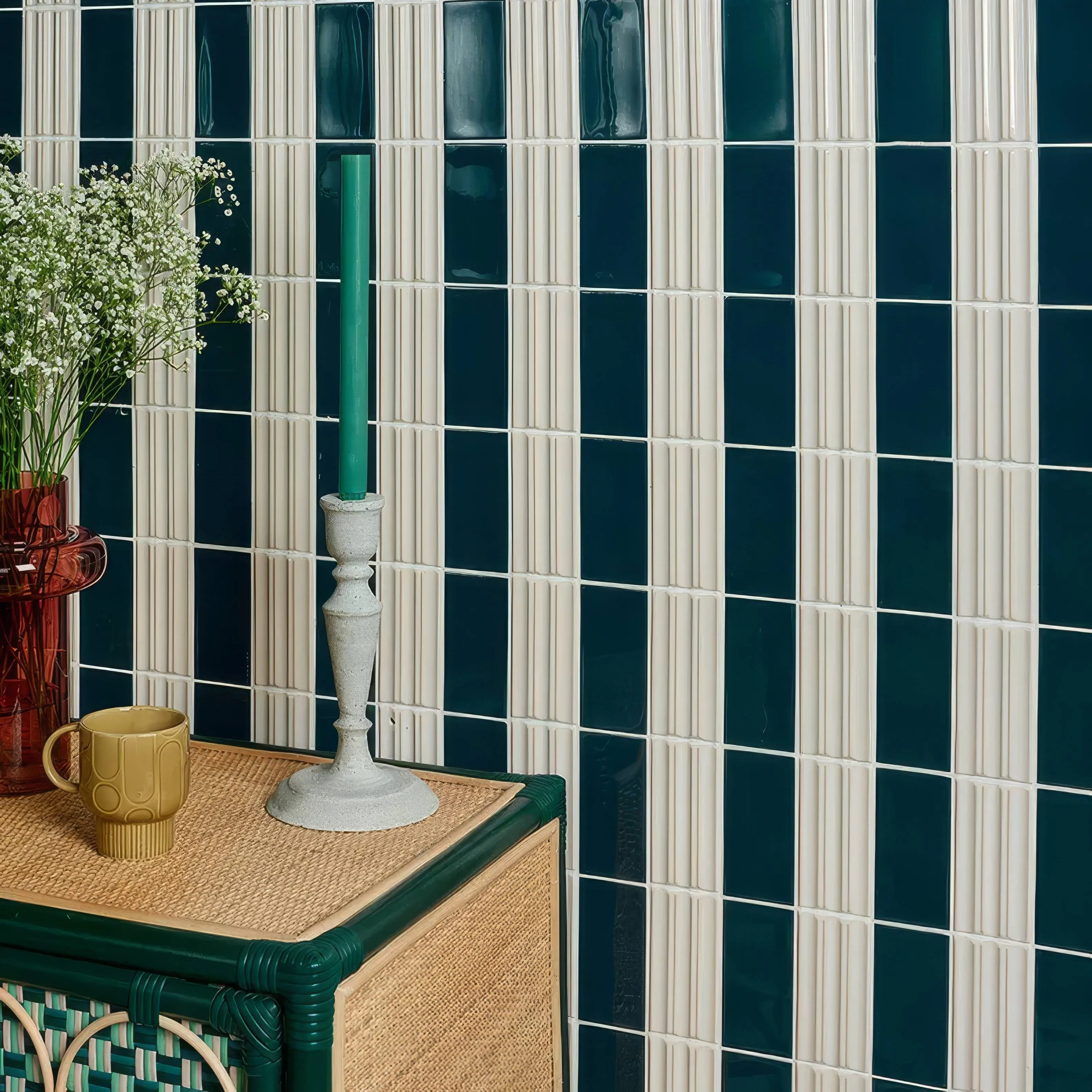 Tunstall Ceramic Brick Peacock Blue