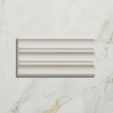 Tunstall Ceramic Deep White Fluted Brick