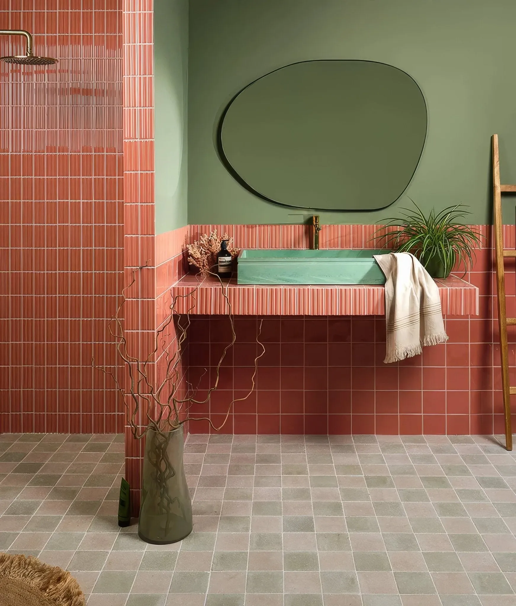 Tunstall Ceramic Fluted Brick Coral