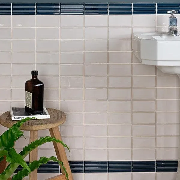 Tunstall Ceramic Peacock Blue Fluted Brick