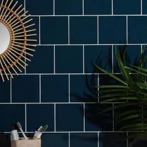 Tunstall Ceramic Peacock Blue Square